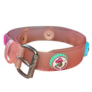 Belt Jelly Bottle Cap Soda Pop Kuwaii  31" - 35" Pink Novelty